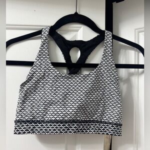 Black & White Lululemon Sports Bra